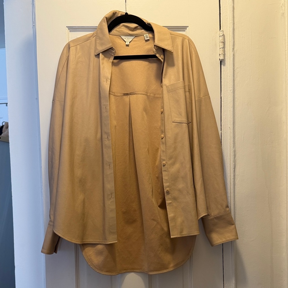 Ted Baker Women’s  Tan Casual Button Down Shirt